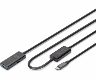 Digitus Aktivní USB-C - prodlužovací kabel USB-A, USB 3.2...