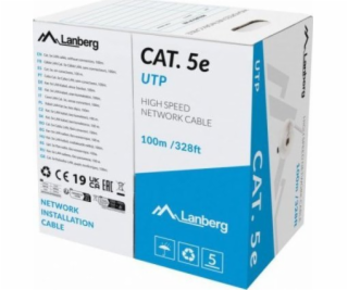 Lanberg LAN kabel UTP cat.5E 100M Wire CU grey fluke prošel
