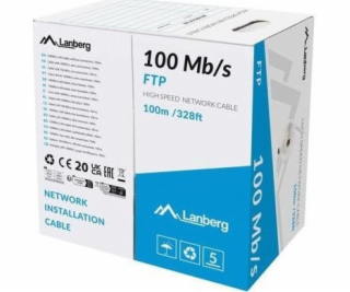 Lanberg FTP 100MB/S LAN kabel CCA 100M šedý