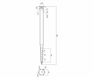 Šroubová pilota typu M 68x1000x1,8 mm M12