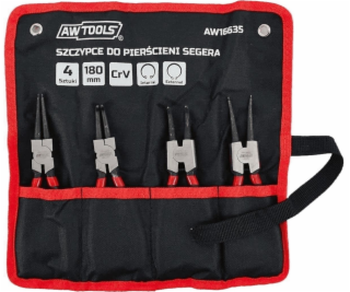 AWTools kleště na pojistné kroužky 180 4dílné pouzdro (AW...