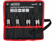 AWTools kleště na pojistné kroužky 180 4dílné pouzdro (AW16635)