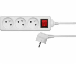 AWTools 3-zásuvková napájecí lišta 5 m bílá (AW24637)
