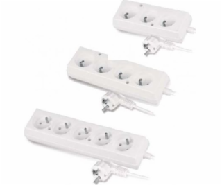 AWTools domácí prodlužovací kabel bílý 5 zásuvek 1,5m s u...