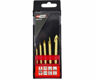AWTools vrtačka SADA VRTÁKŮ NA SKLO A KERAMIKA 4-10MM 5ks...