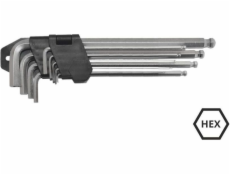AWTools Sada šestihranných klíčů typ L 1,5-10mm s kuličkou 9 ks. (AW40529)