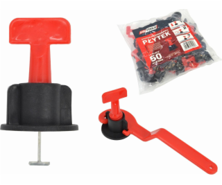 AWTools SYSTÉM VYROVNÁVÁNÍ OBKLADŮ 50ks. + KLÍČ