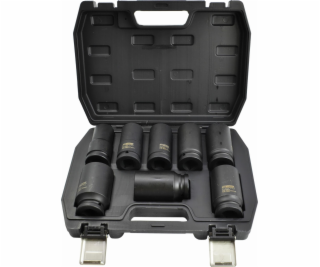 AWTools NÁRAZOVÁ ZÁSUVKA SET 3/4 8 ks. DLOUHÁ ČERNÁ ČÁRA