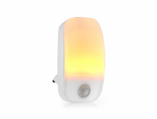 NEDIS LED noční světlo do zásuvky/ pohybový senzor/ 0.55 W/ 11 lm/ teplá bílá