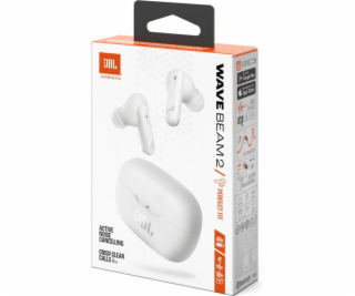 JBL Wave Beam 2, Bluetooth slúchadlá, biele