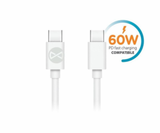 Datový kabel Forever USB-C/USB-C 1m 3A bílý