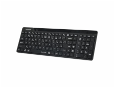A4tech FStyler FBK23 AS, bezdrátová Dual mode Bluetooth+2,4G klávesnice, CZ, černá