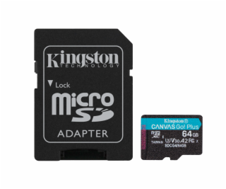 KINGSTON microSDXC Canvas Go Plus 64GB + Adapter