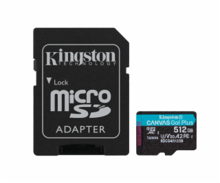 KINGSTON microSDXC Canvas Go Plus 512GB + Adapter