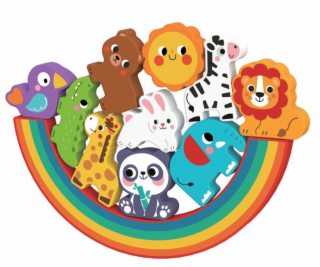 2Kids Toys Balanční puzzle se zvířátky 2 v 1