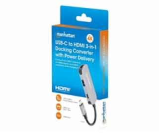 MANHATTAN Dokovací stanice USB-C na HDMI, USB-C PD 100W, ...