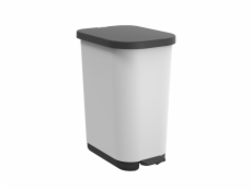 ROTHO Ribo White - odpadkový koš s pedálem – 35l