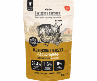 WIEJSKA ZAGRODA Jehněčí s kachnou a šantou kočičí – mokré...