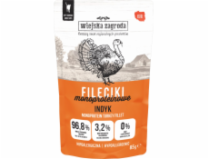 WIEJSKA ZAGRODA Monoproteinové filetky Krůta – mokré krmivo pro kočky – 85 g
