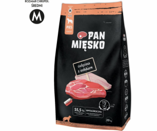 PÁN MIĘSKO Cielecina z indykiem M - suché krmivo pre psov...