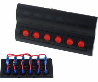 TurboWorks spínače 12/24V IP68 ON-OFFx6, 6xB 3x5A 2x10A 1...