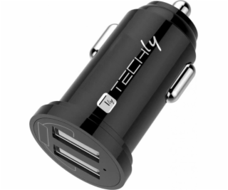 Techly Charger Techly Car Mini Charger 2x USB 5V 4,8A/24W