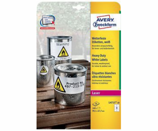 Avery Zweckform ETYK.ZF L4715 99,1X67,7 A4 20 listů. ŠTÍT...