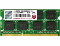 Paměť notebooku Transcend JetRam, SODIMM, DDR3, 4 GB, 1333 MHz, CL9 (JM1333KSN4G)