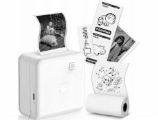 Phomemo Tiskárna štítků Phomemo M02 Pro Bluetooth termální tiskárna 300 dpi Na fotografie Samolepky Poznámky Štítky / bílá