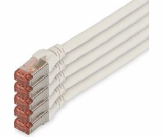 Digitus Patchcord CAT5e, S-FTP, 10m, 5 ks (DK-1644-100-WH-5)