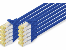 Digitus DIGITUS 10er CAT 6A S/FTP Patch kabel, 5m, modrý