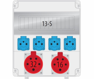 Pawbol Spínací přístroj R-BOX LUX 320R 1x16A/5p 1x32A/5p ...