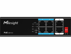 MILESIGHT Milesight MS-S0204-EL 4portový přepínač s PoE 65W pro kamery a CCTV 4*100 Mbps 2*100 Mbps Uplink PoE IEEE802.3 af / at