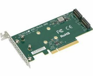 Adaptér SuperMicro 2x M.2 > PCIe (AOC-SLG3-2M2-O)