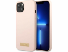 Guess Guess GUHMP13MSBPLP iPhone 13 6.1 růžové/růžové pevné pouzdro Silikonová deska s logem MagSafe