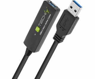 Techly USB-A - USB-A kabel 10m černý (ICUR30100G)