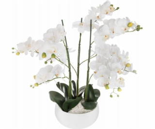 Atmosphera Umělá rostlina ORCHIDEJE, bílý květináč, 65 cm