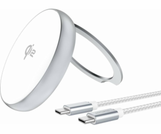 4smarts Napájecí zdroj 4smarts Qi2 Charger Stand, stříbrn...