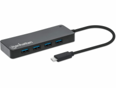 HUB USB Manhattan Manhattan 168410 rozbočovače a rozbočovače USB Type-C 5000 Mbit/s černá