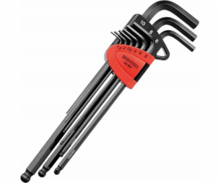 Teng Tools 9dílná sada 6bodových klíčů s kulovou hlavou