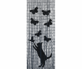 Maximex Bambusová záclona Kočka a motýli, 90x200 cm