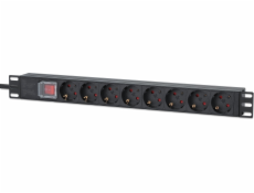 USB adaptér Intellinet Network Solutions INTELLINET Steckdosenleiste 8fach 2m Kabel 1HE Netzschalter