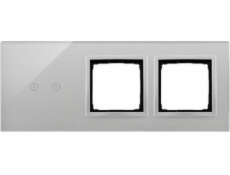 Kontakt-Simon dotykový panel Kontakt-Simon 54 Touch DSTR3200/71 tři moduly dvě horizontální dotyková pole otvor pro příslušenství otvor pro příslušenství stříbrná mlha