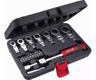 Dedra rázový klíč úhlové ráčnové klíče 6-19mm, CrV 20ks, ...