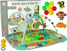 Lean Sport Interactive Mat vzdělávací bazén pro miminka 5v1 s tygřími míčky