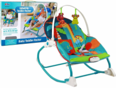 Dětské houpací sedátko LeanToys Bouncer Rocker 2v1 Zvuky Vibrace Dinosauři