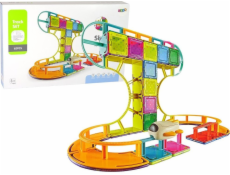 Magnetické stavební bloky LeanToys Sky Track 62 kusů