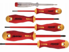 Sada nářadí Felo Sada 5 ks šroubováků FELO Ergonic VDE + zkoušečka napětí 220-250V + magnetizér