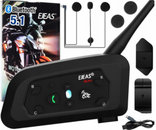Ejeas Intercom Ejeas V6 Pro TYPE-C (sada pro 1 helmu)