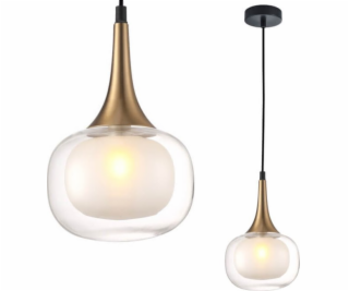Závěsná lampa Italux Skleněná závěsná lampa Konila do pok...